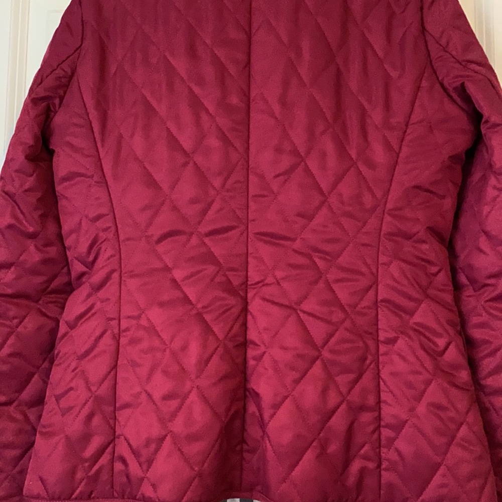 Burberry Quilted Bomber Jacket in Deep Burgundy - Picture 6 of 16